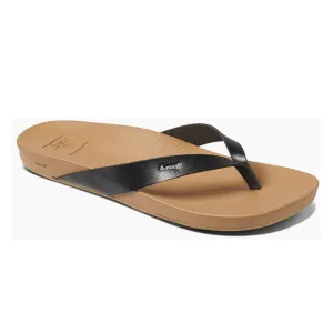 Reef Womens Cushion Bounce Court Flip Flops - Black/Natural