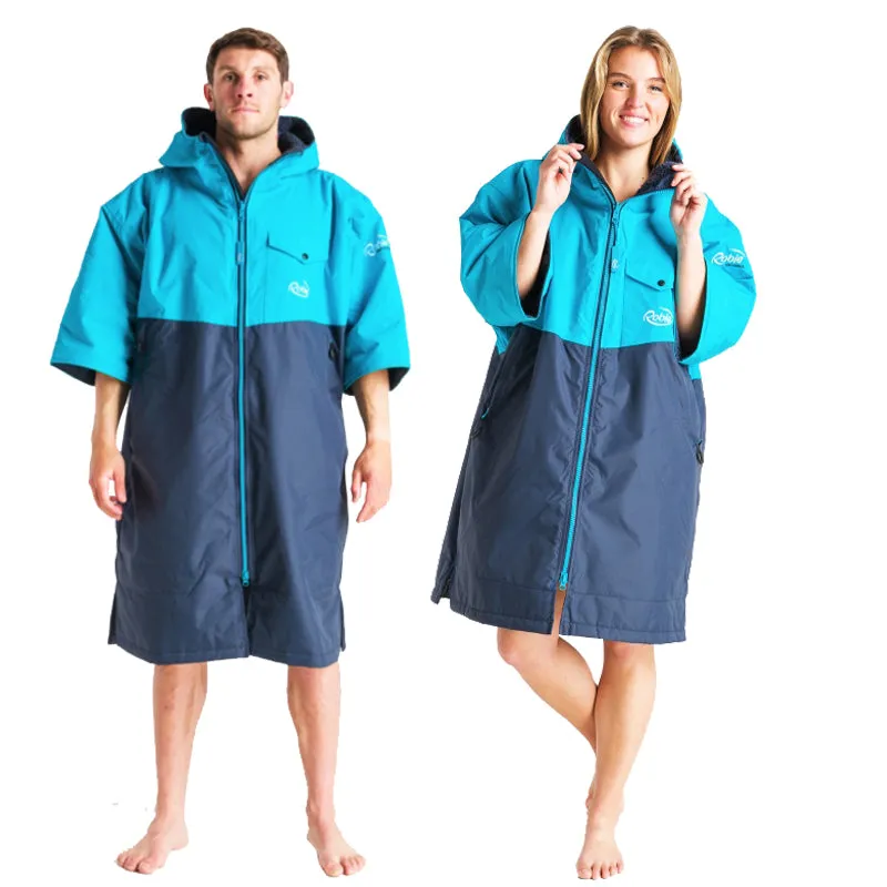 Robie Dry Series Recycled SHORT Sleeve Changing Robe - India Ink/Blue Atoll