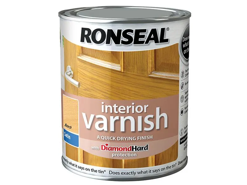 Ronseal Interior Varnish Quick Dry Satin Beech 250Ml