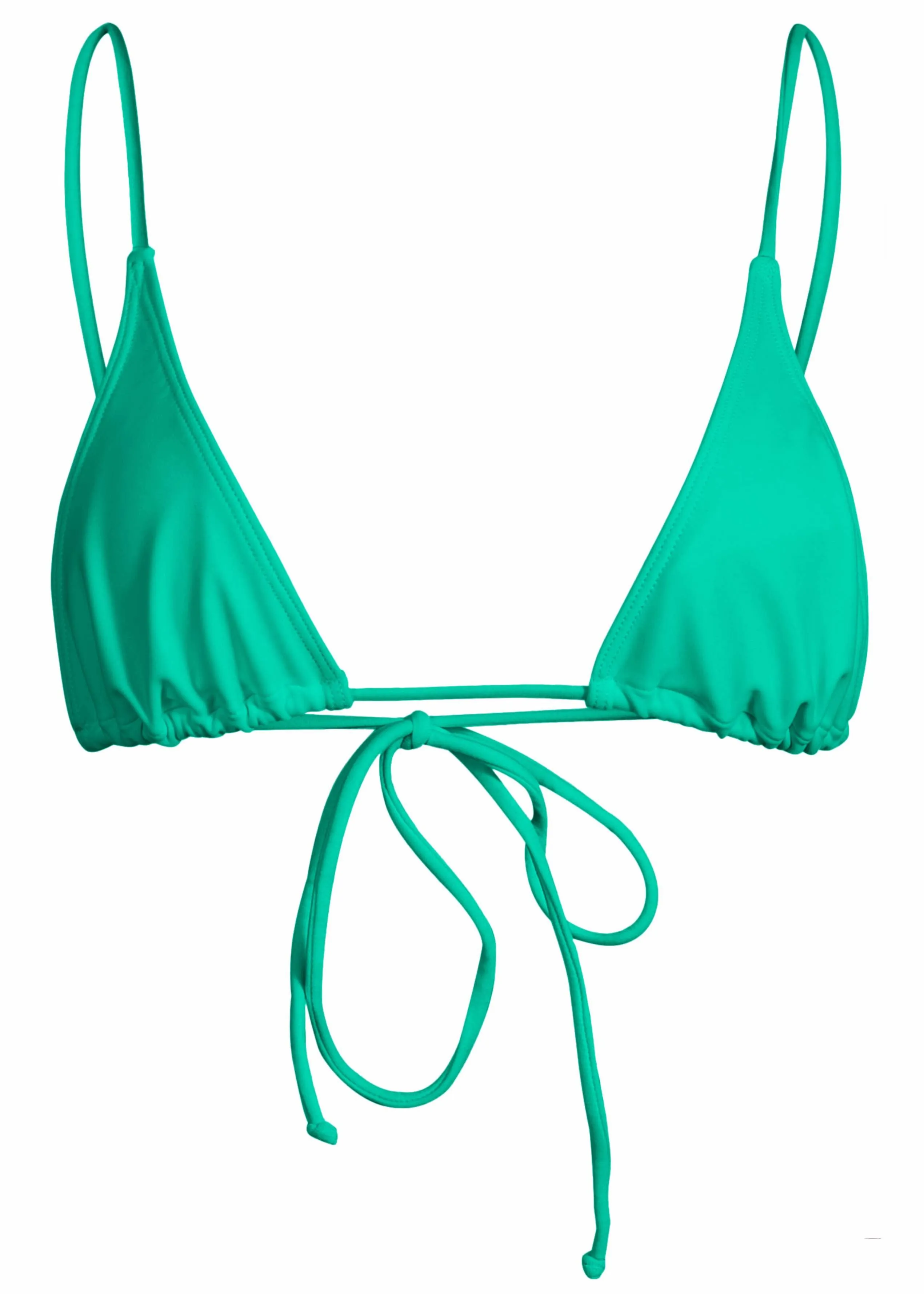 SACRED TIE BACK TASSEL BIKINI TOP - Jungle Green
