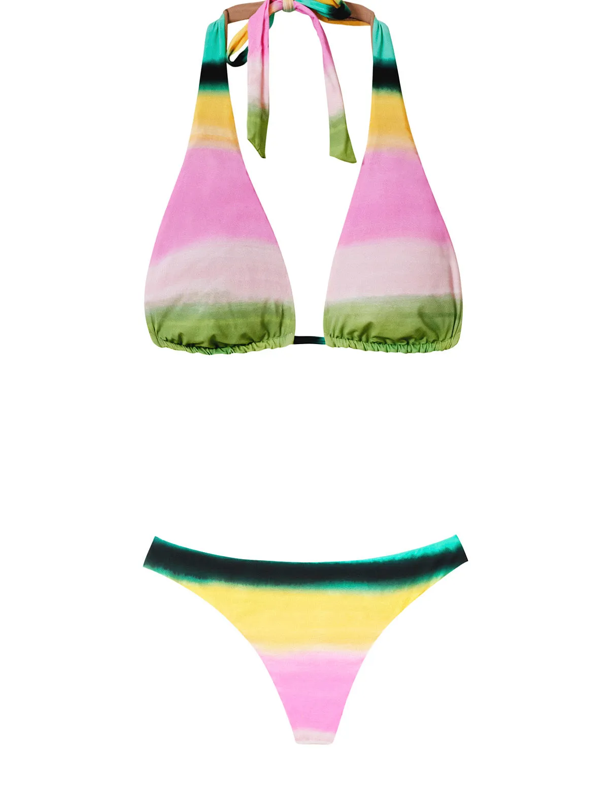 Sadler Halter-Basic Ruched Bikini