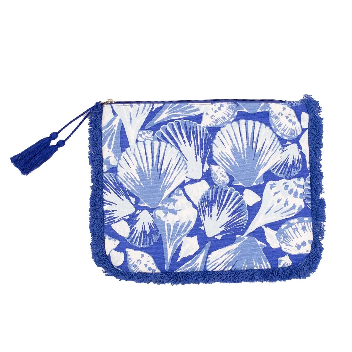 Sanibel Fringe Cosmetic in Sapphire