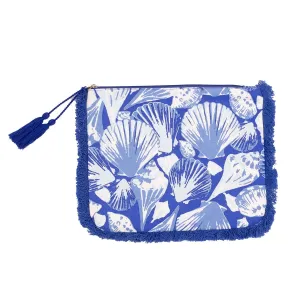 Sanibel Fringe Cosmetic in Sapphire