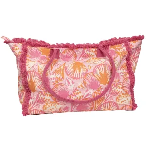 Sanibel Fringe Tote in Pink