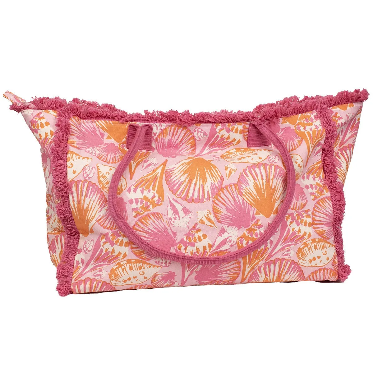 Sanibel Fringe Tote in Pink
