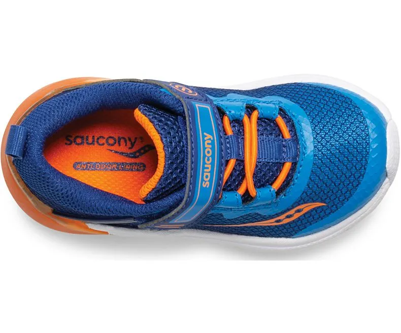 Saucony Blue/Orange Flash Glow Jr Toddler Sneaker
