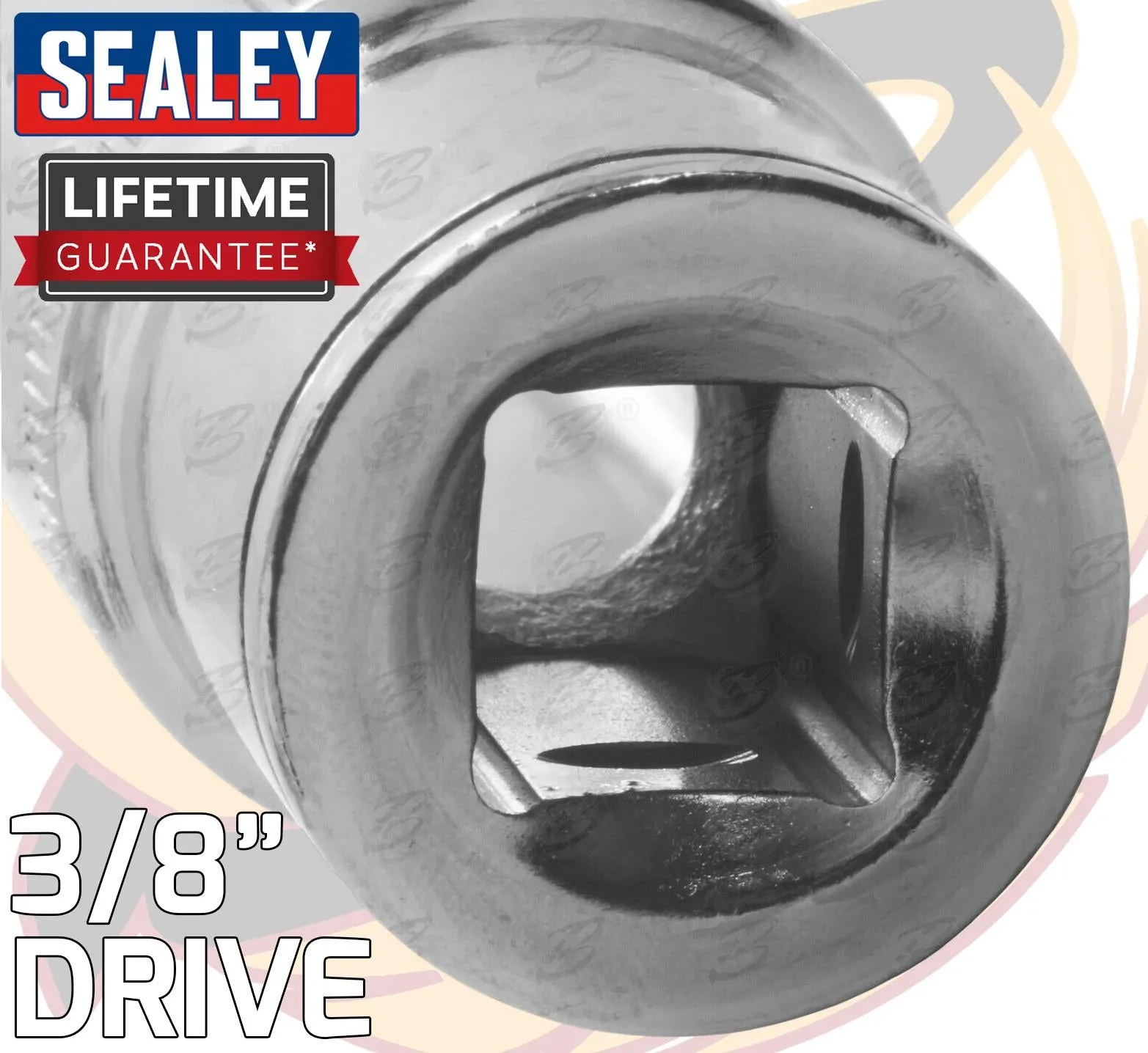 SEALEY 35PCS 3/8" DRIVE 6 POINT SOCKET SET 8MM - 22MM