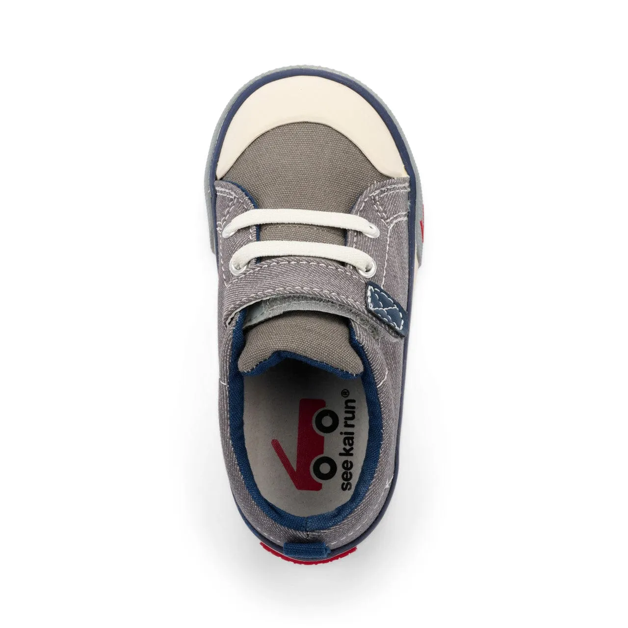 See Kai Run Stevie II First Walker Sneakers - Grey/Navy