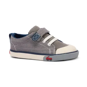 See Kai Run Stevie II First Walker Sneakers - Grey/Navy