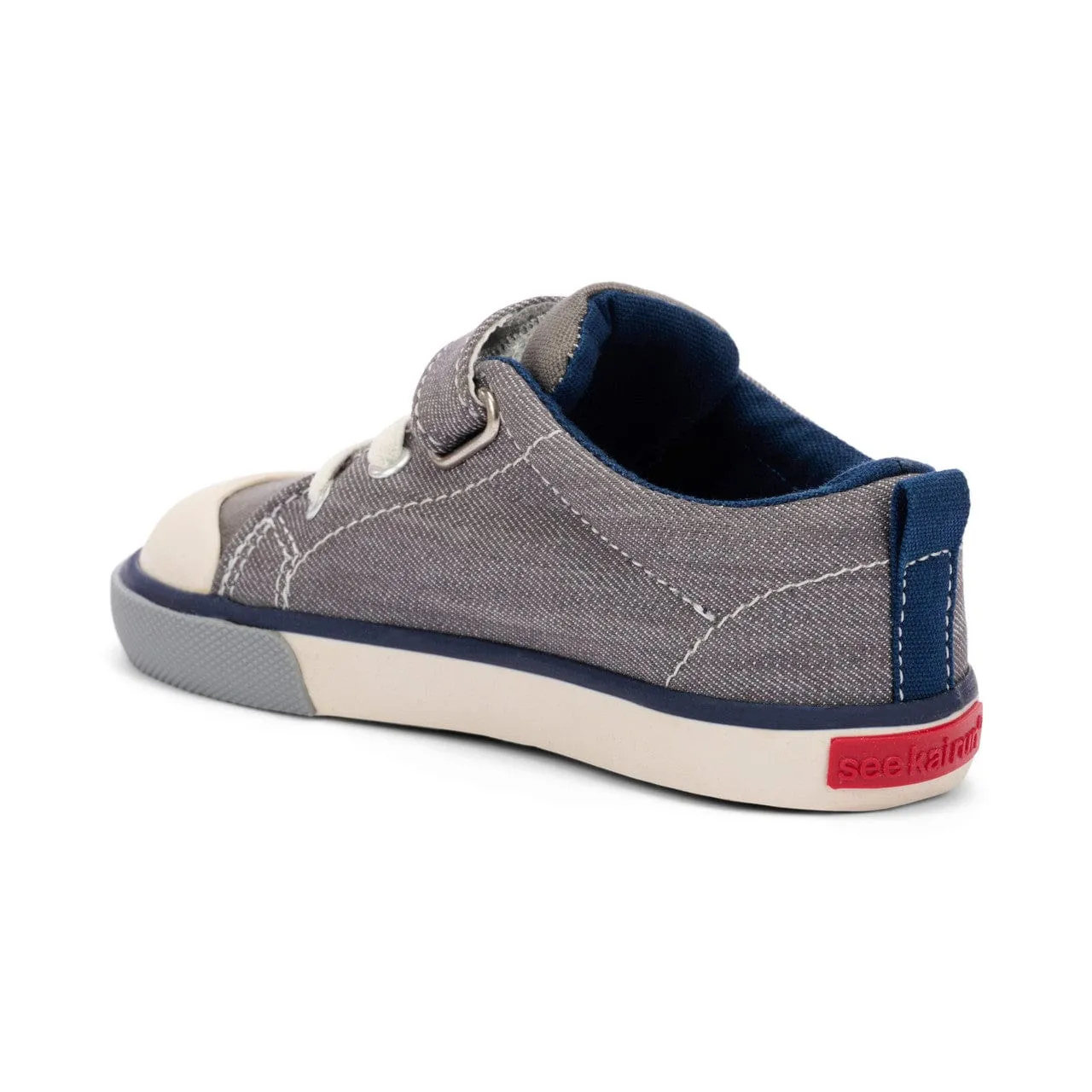 See Kai Run Stevie II First Walker Sneakers - Grey/Navy