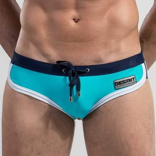 Sexy Summer Beach Swimming Breathable High Elastic Briefs Trunks for Men