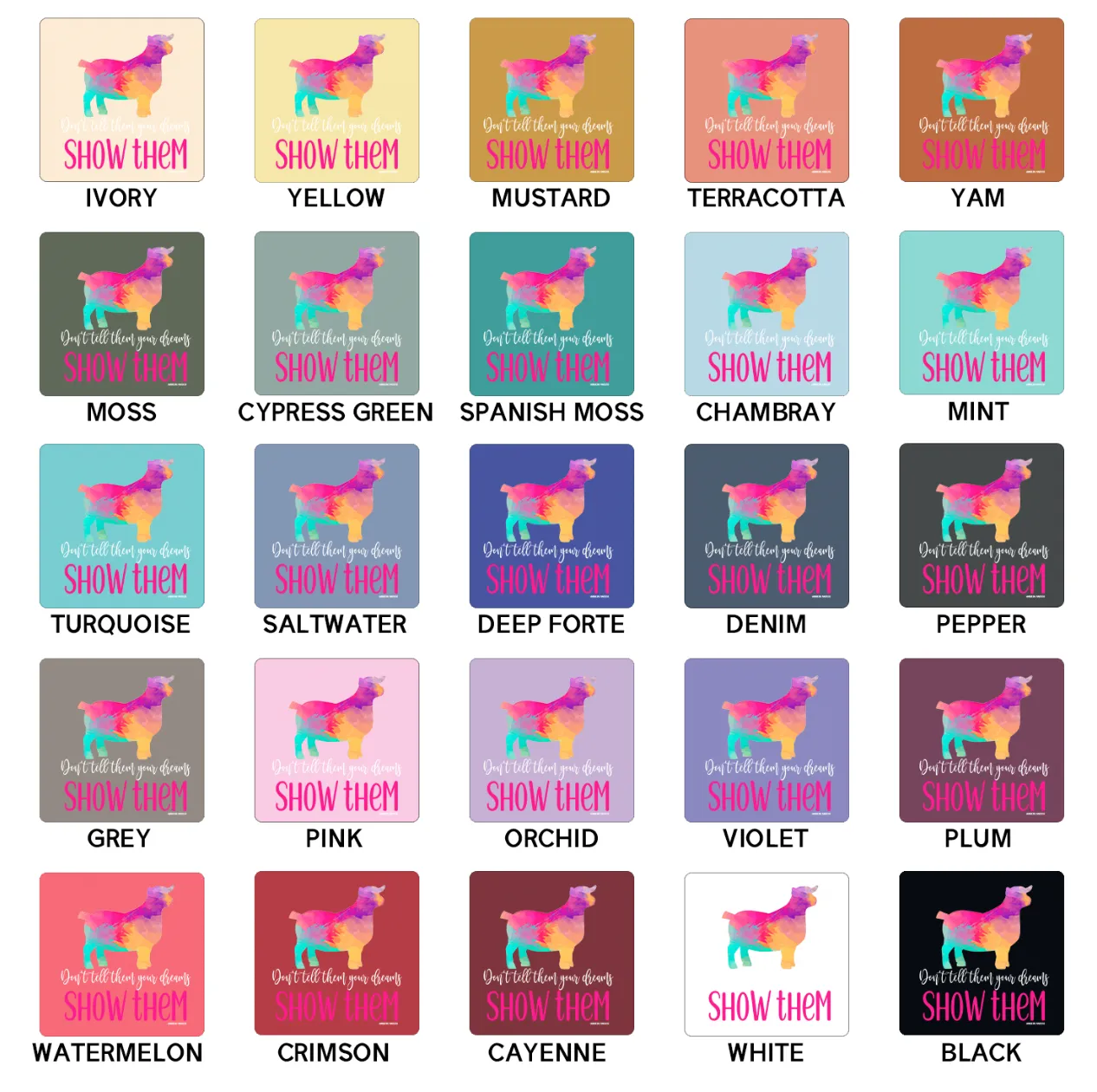 Show Them Pygmy Goat ComfortWash/ComfortColor T-Shirt (S-4XL) - Multiple Colors!