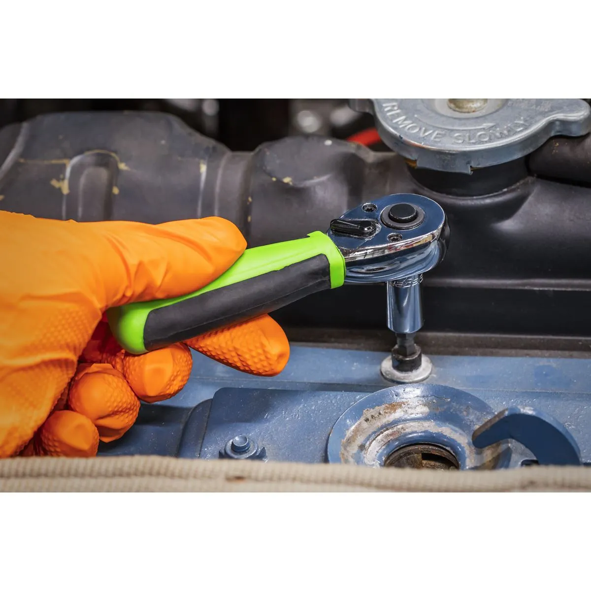 Siegen by Sealey Ratchet Wrench 1/4"Sq Drive Stubby – Flip Reverse