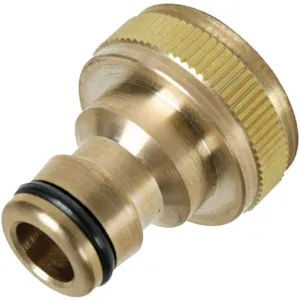 Silverline 3/4" BSP Brass Tap Connector Universal Garden Water Hose