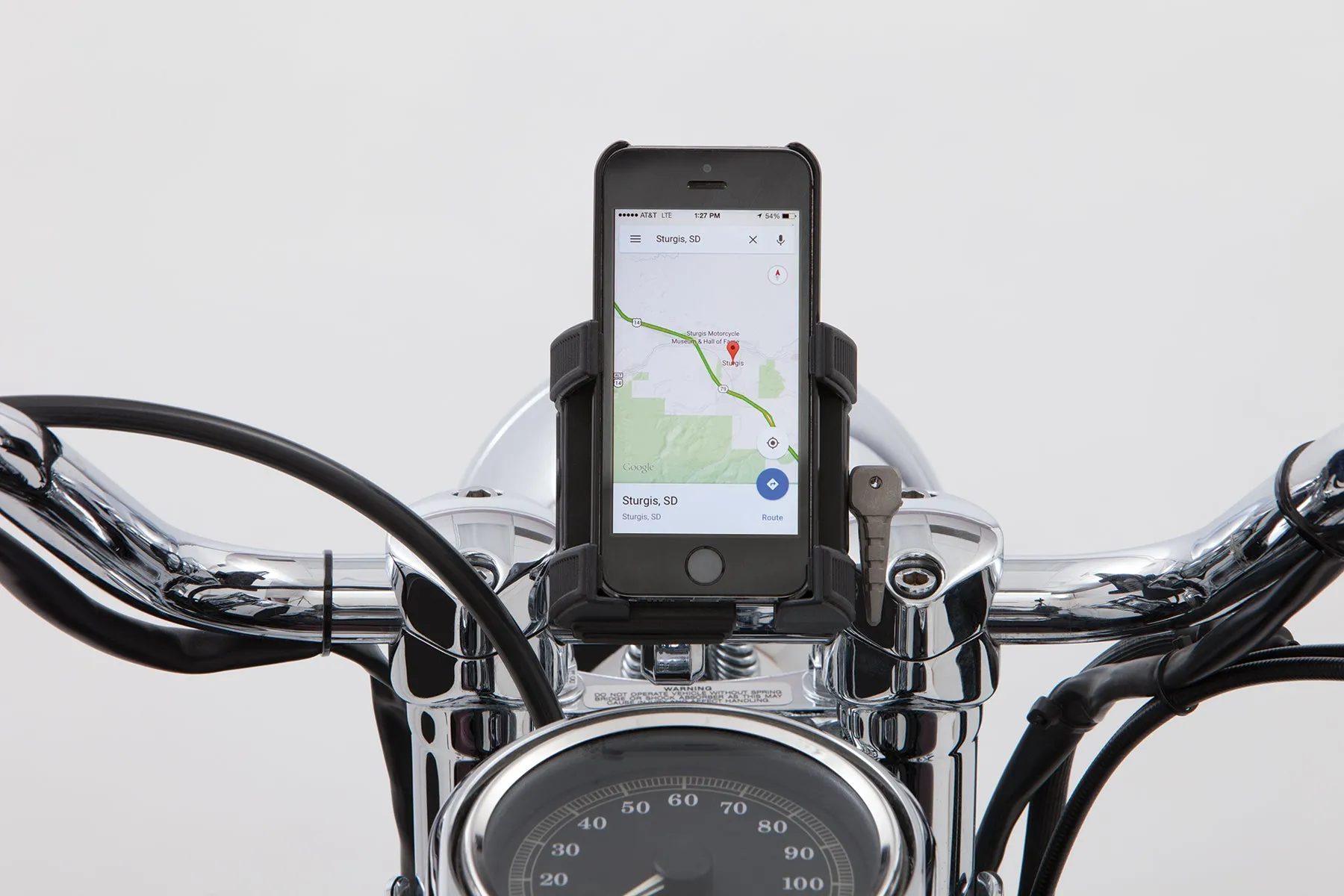 Smartphone Holder, 7/8-1" Clamp, Chrome