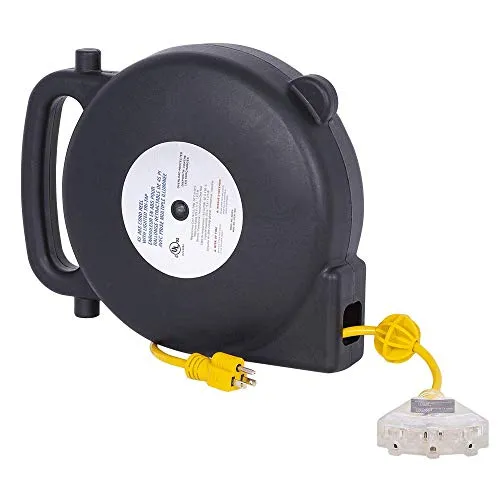 StarTech 849876 14 Gauge Abs Retractable Extension Cord Reel (50 Ft)