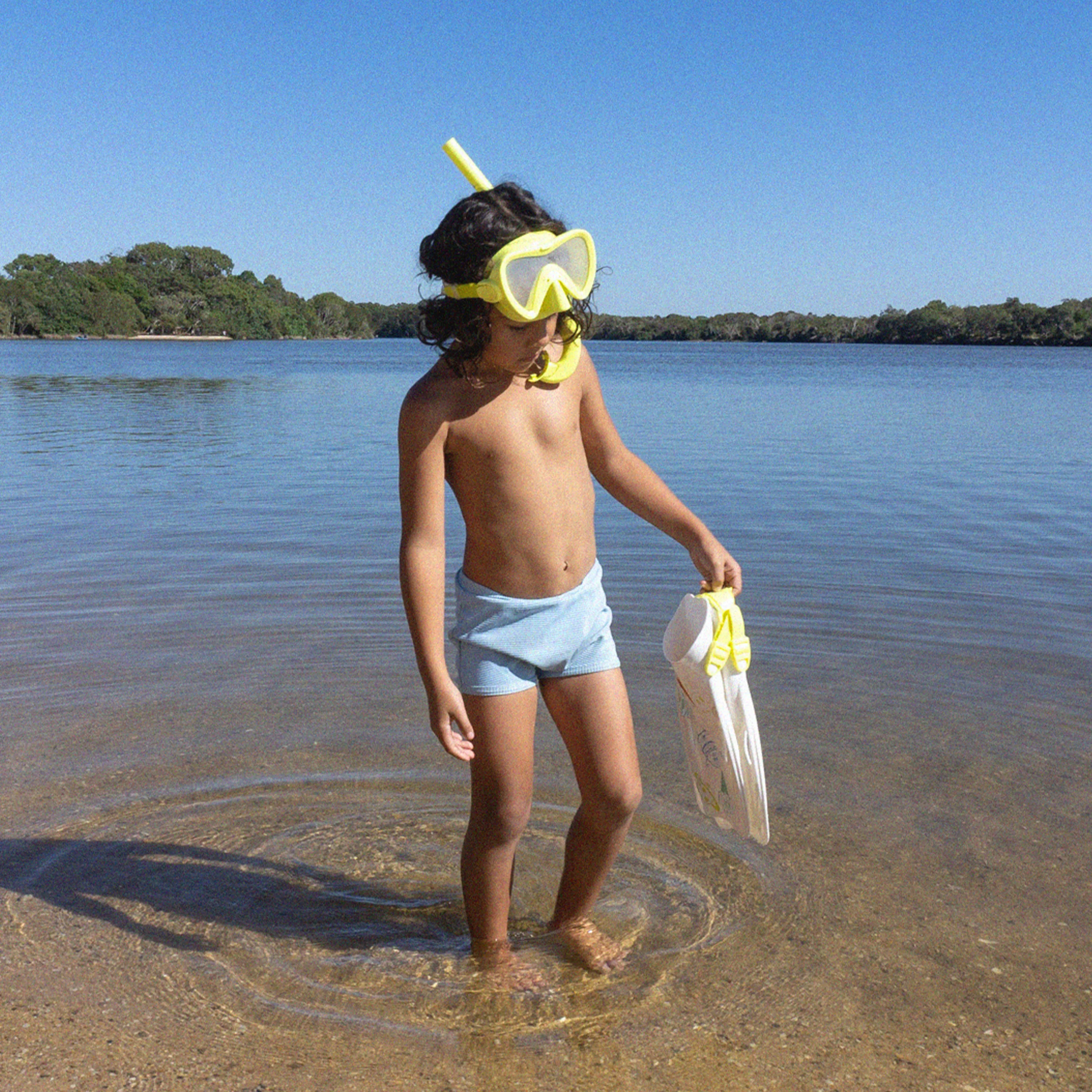 SUNNYLIFE KIDS SNORKEL SET MED - THE SEA KIDS YELLOW