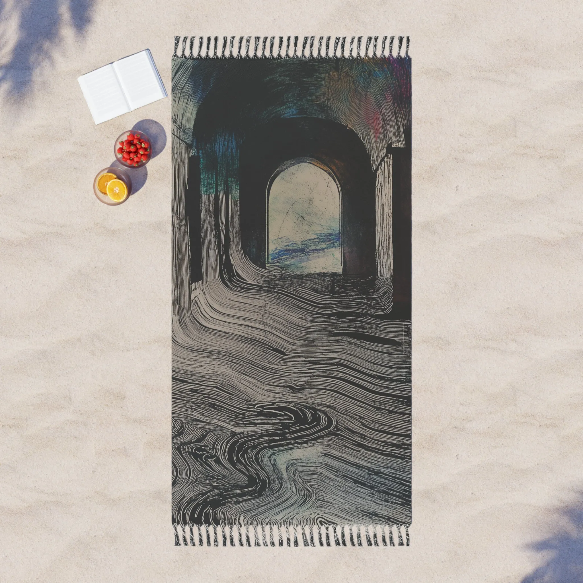 Surreal Currents Archway Beach Towel
