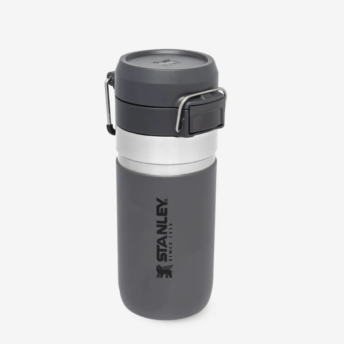 The Quick Flip Water Bottle 470ml - Charcoal
