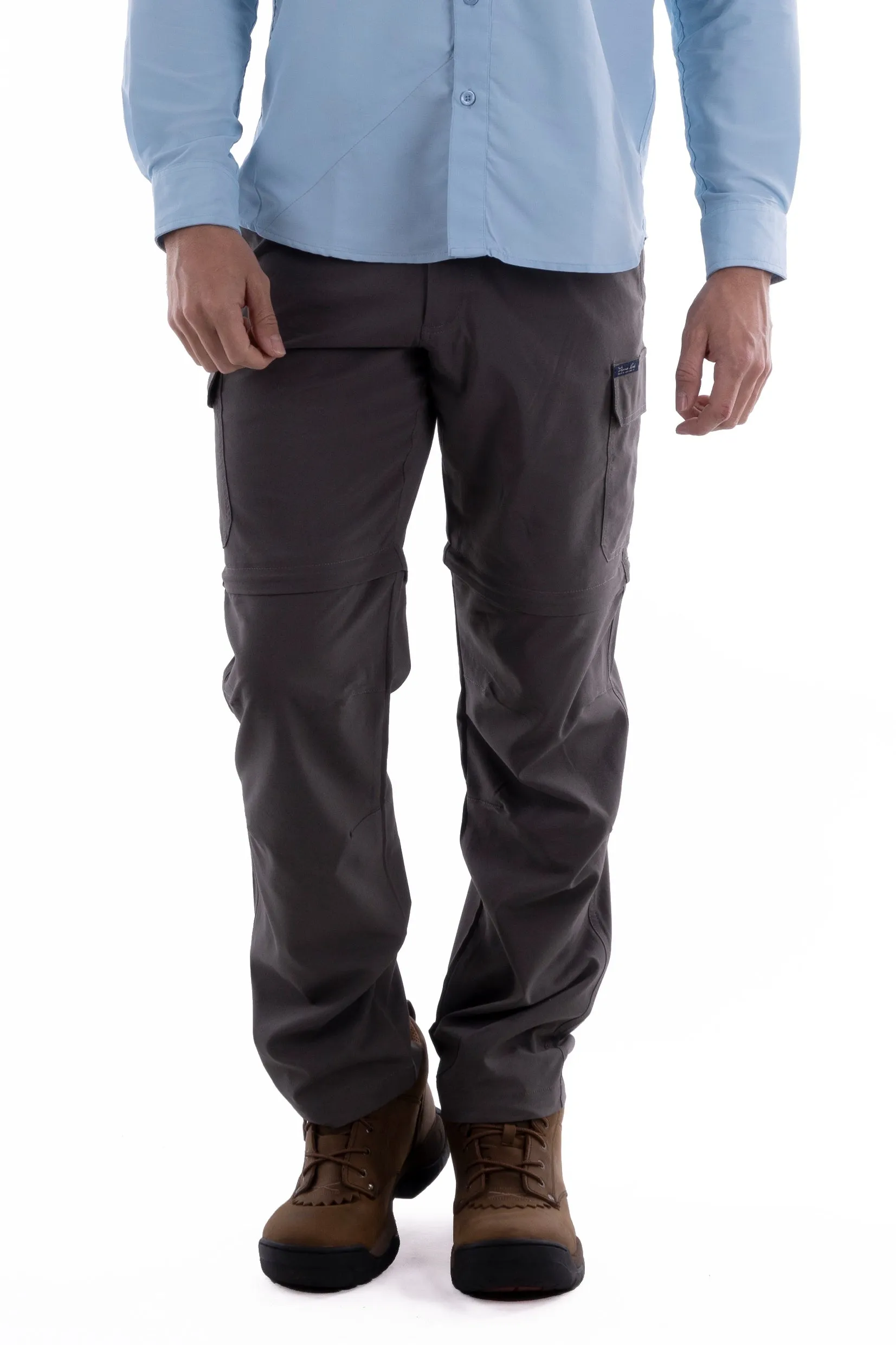 Thomas Cook Kombi Mens Zip Off Pants Charcoal