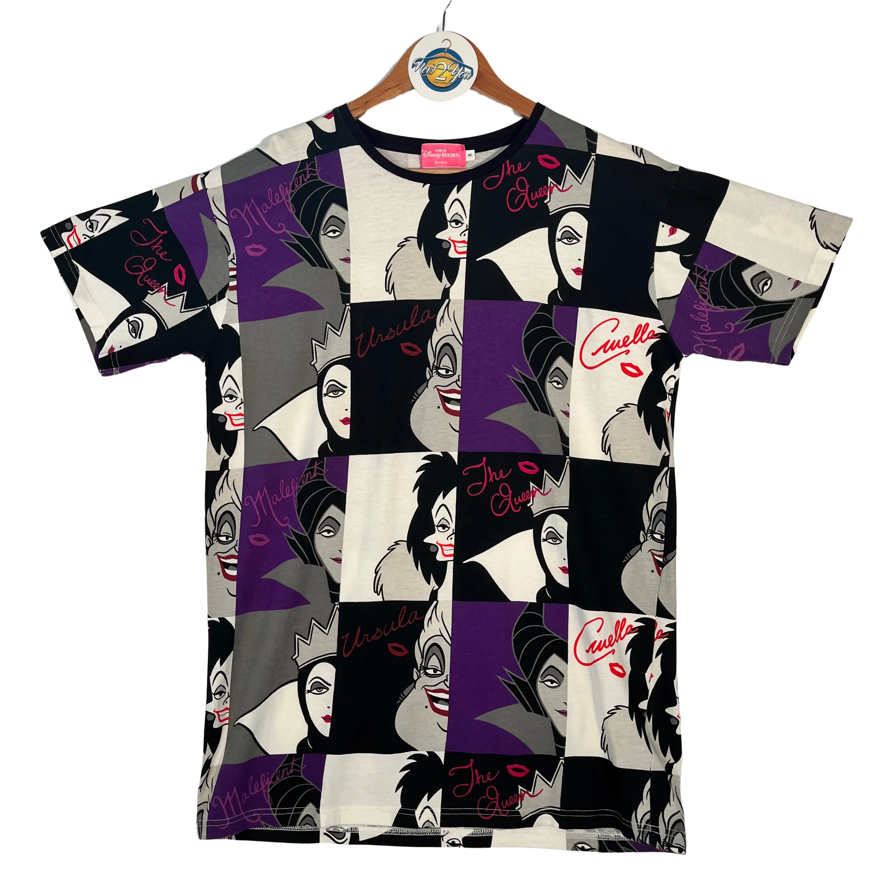 Tokyo Disney Villains Cruella Ursula Maleficent The Queen Checker Tee