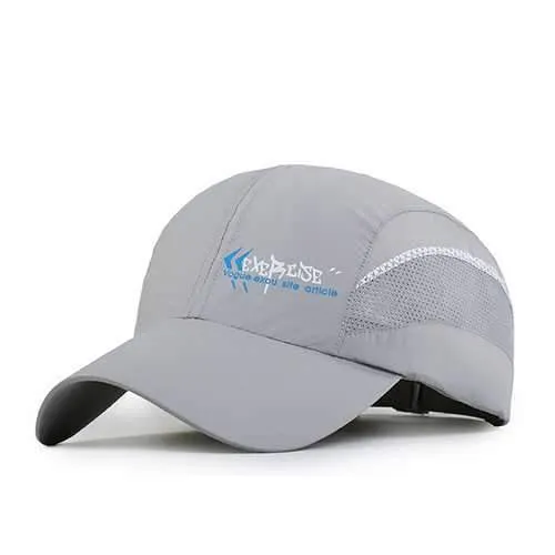 Unisex Polyester Quick Dry Mesh Baseball Cap Breathable Outdoor Sport Adjustable Buckle Hat