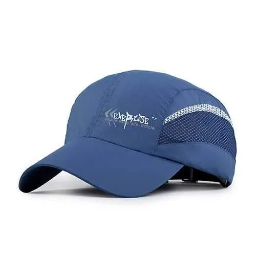 Unisex Polyester Quick Dry Mesh Baseball Cap Breathable Outdoor Sport Adjustable Buckle Hat