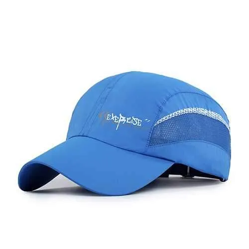 Unisex Polyester Quick Dry Mesh Baseball Cap Breathable Outdoor Sport Adjustable Buckle Hat