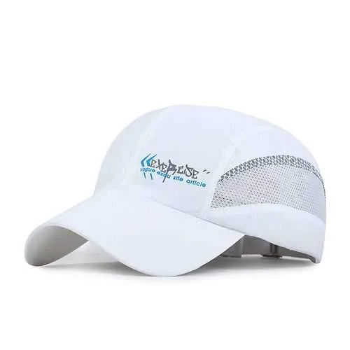 Unisex Polyester Quick Dry Mesh Baseball Cap Breathable Outdoor Sport Adjustable Buckle Hat