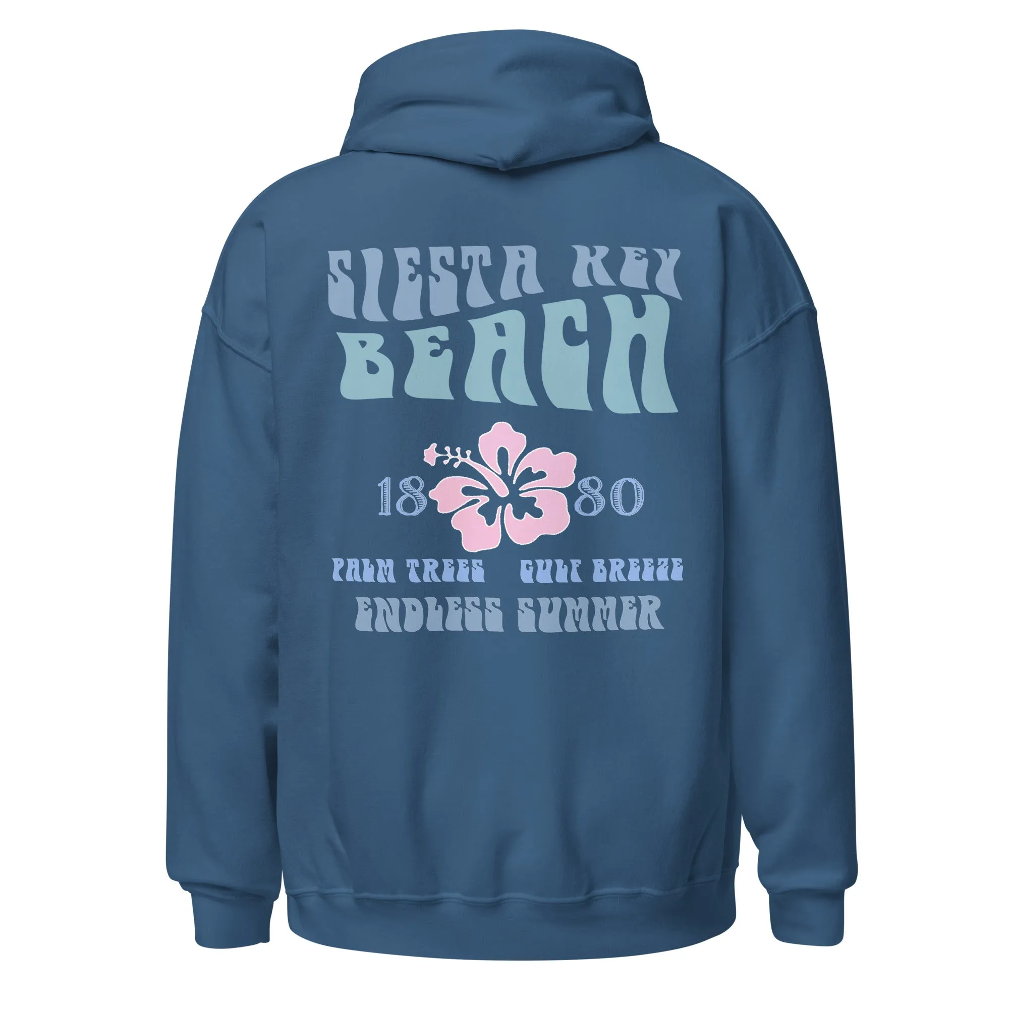 Unisex Siesta Key Beach Hoodie Jet-Spun Soft Feel Retro Endless Summer