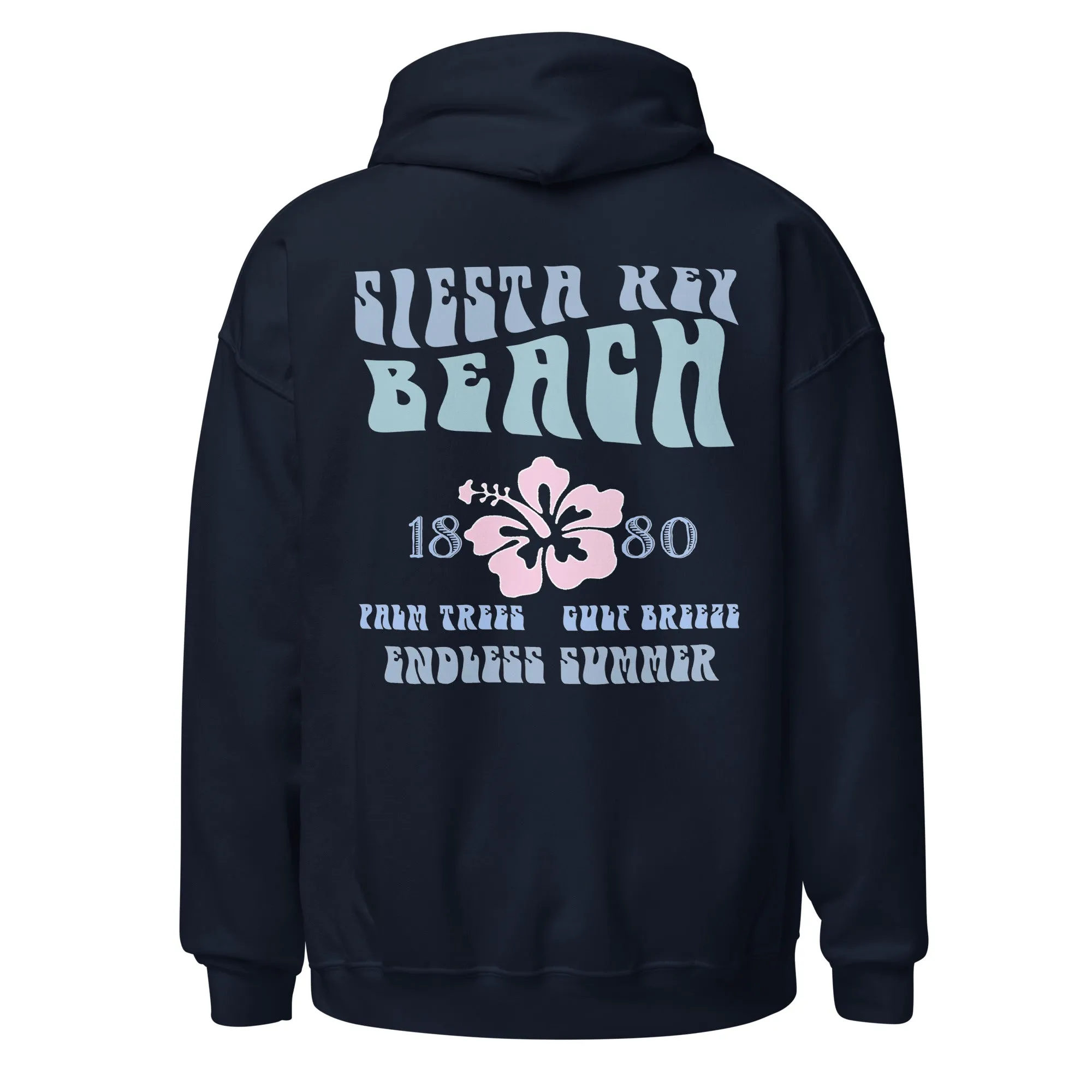 Unisex Siesta Key Beach Hoodie Jet-Spun Soft Feel Retro Endless Summer