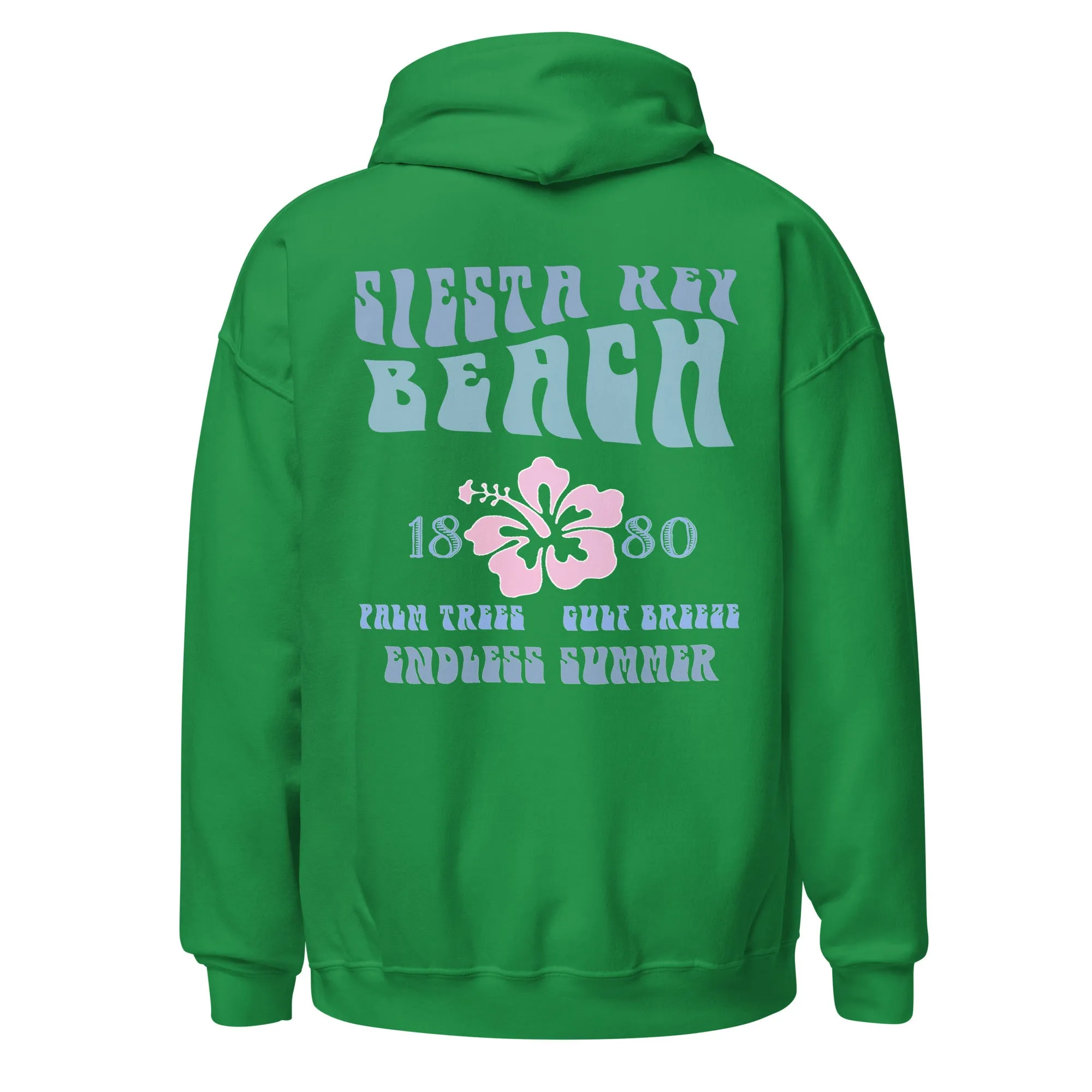Unisex Siesta Key Beach Hoodie Jet-Spun Soft Feel Retro Endless Summer