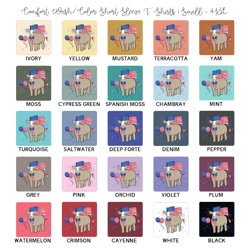 USA Cattle ComfortWash/ComfortColor T-Shirt (S-4XL) - Multiple Colors!