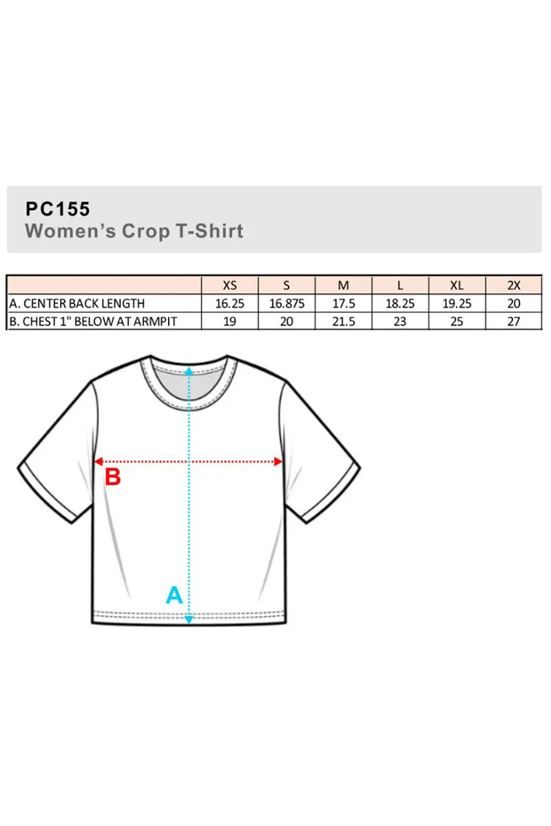Vintage Varsity Beach Women's Soft-Tek Blend Crop T-Shirt