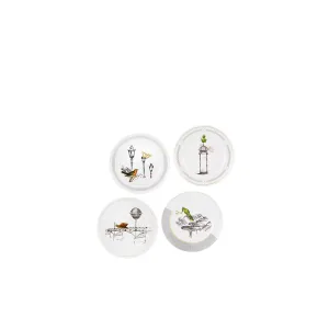 VISTA ALEGRE PETITES HISTOIRES SET 4 DESSERT PLATES