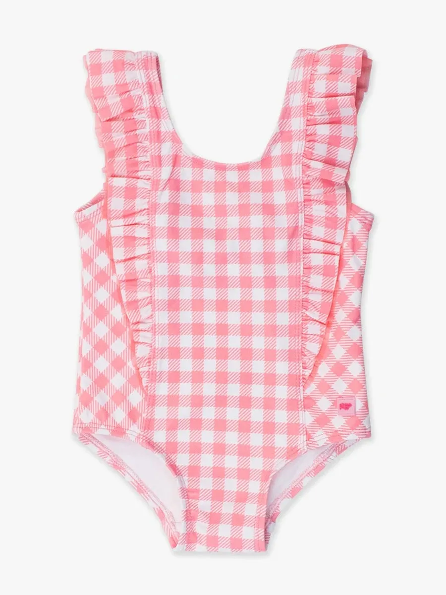 WATERFALL ONE PIECE - BUBBLEGUM PINK GINGHAM