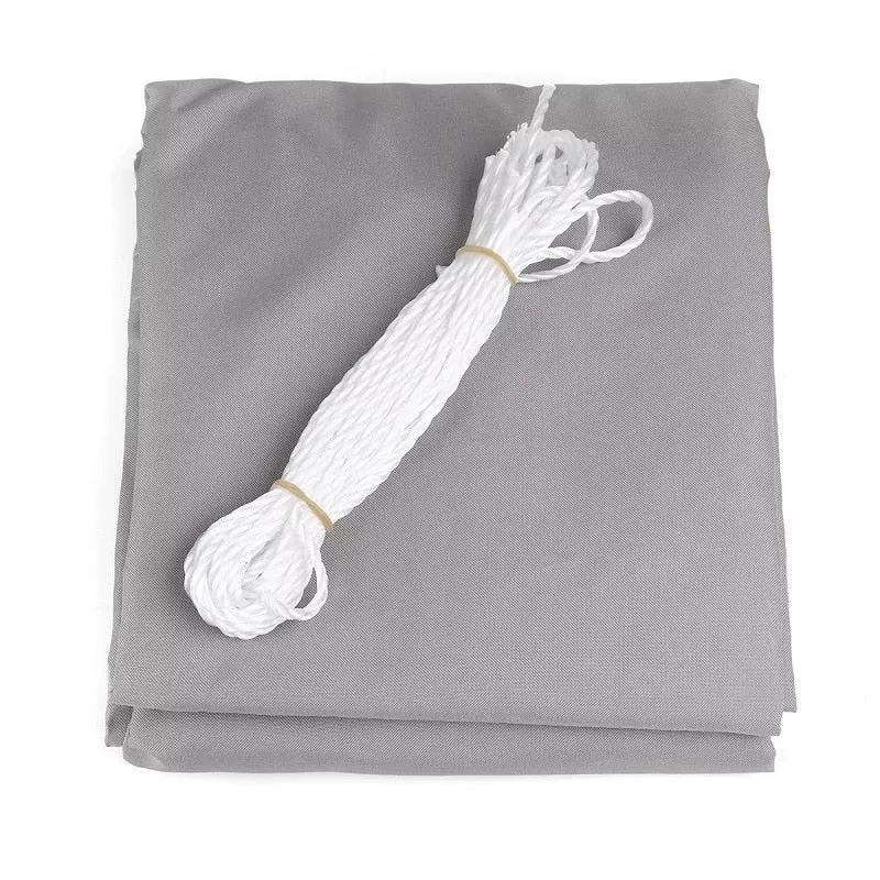 Waterproof 300D Gray Square Rectangle Shade Sail Garden Terrace Canopy Swimming Sun Shade