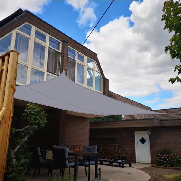 Waterproof 300D Gray Square Rectangle Shade Sail Garden Terrace Canopy Swimming Sun Shade