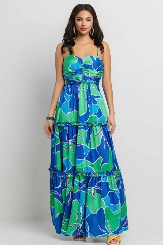 WEETHEART NECKLINE SHOULDER STRAP RUFFLE DETAILED