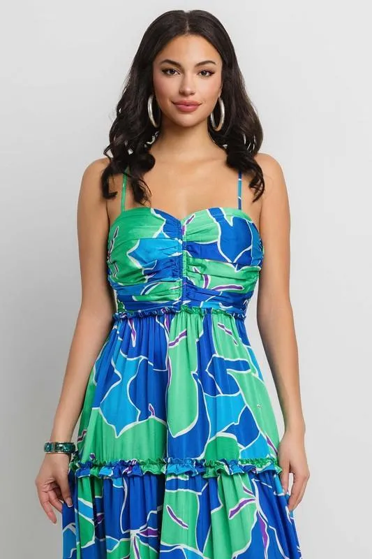 WEETHEART NECKLINE SHOULDER STRAP RUFFLE DETAILED