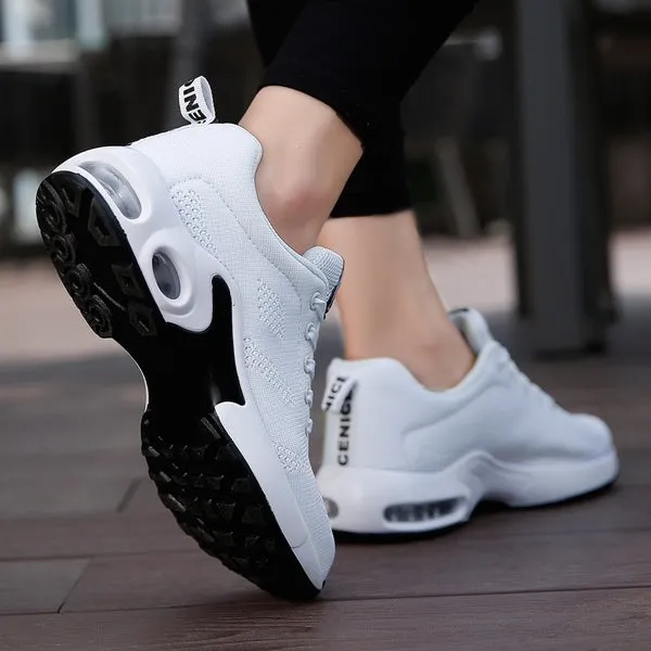 Women Running Shoes Mesh Breathable Air Cushion Tennis Shoes Outdoor Sports Sneakers