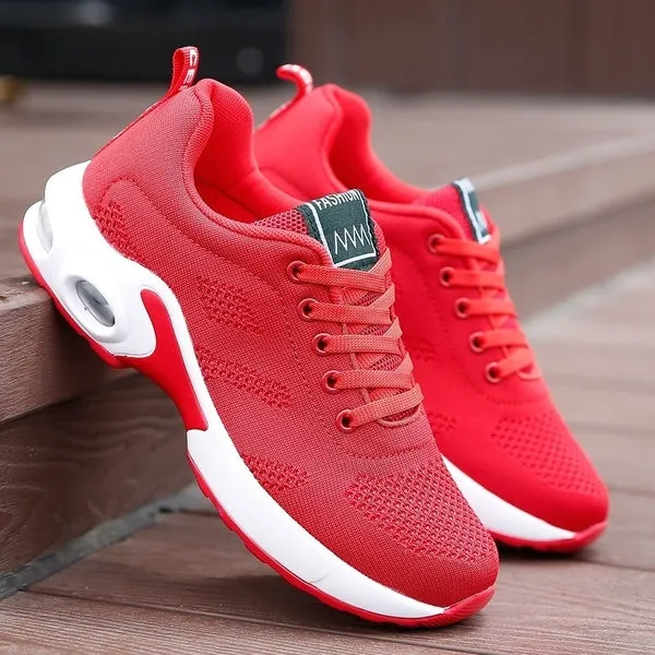 Women Running Shoes Mesh Breathable Air Cushion Tennis Shoes Outdoor Sports Sneakers
