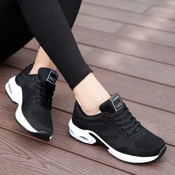 Women Running Shoes Mesh Breathable Air Cushion Tennis Shoes Outdoor Sports Sneakers