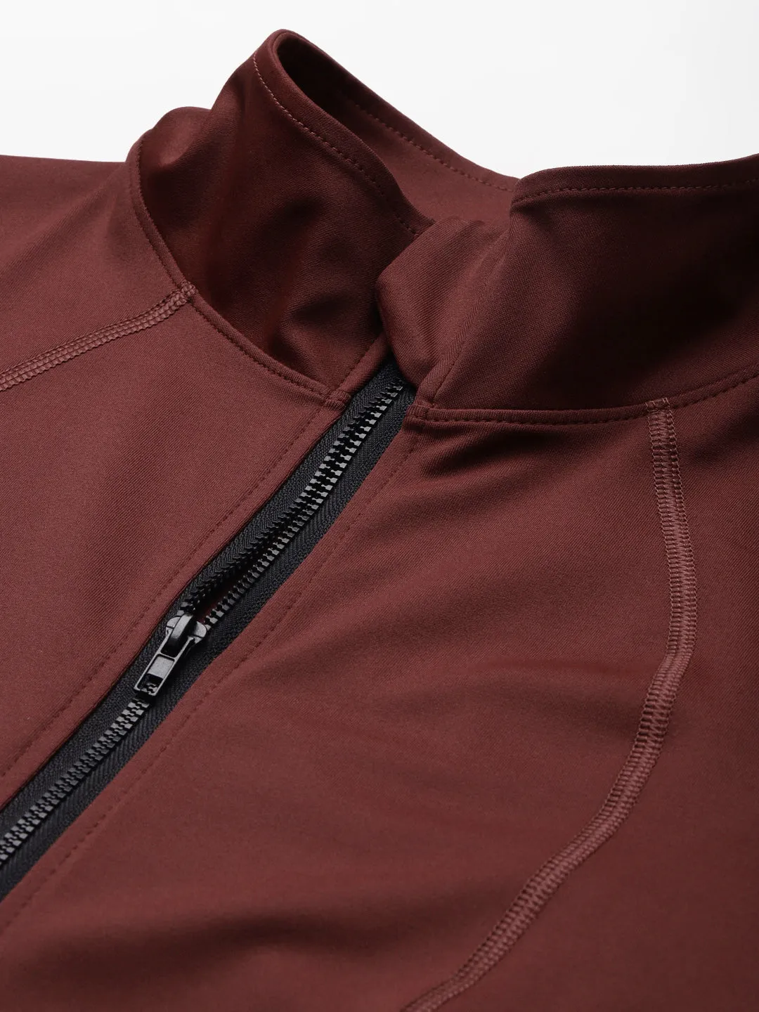 Women's Brown Solid Quick Dry Active Fitted Sporty Jacket
