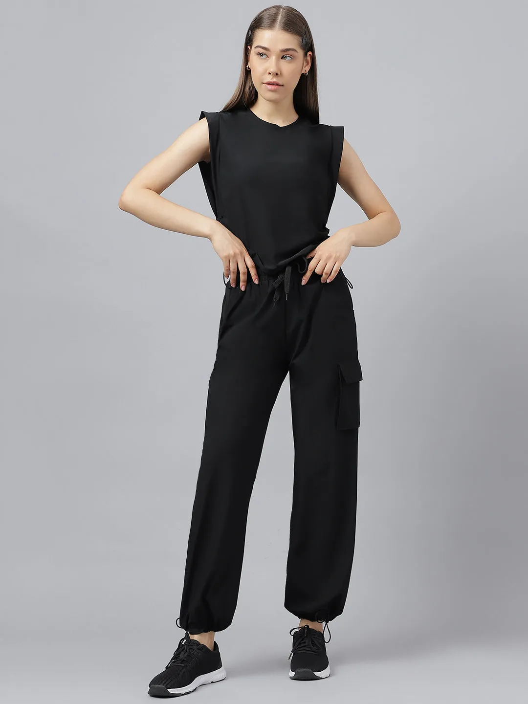 Women's side pull up crop top
