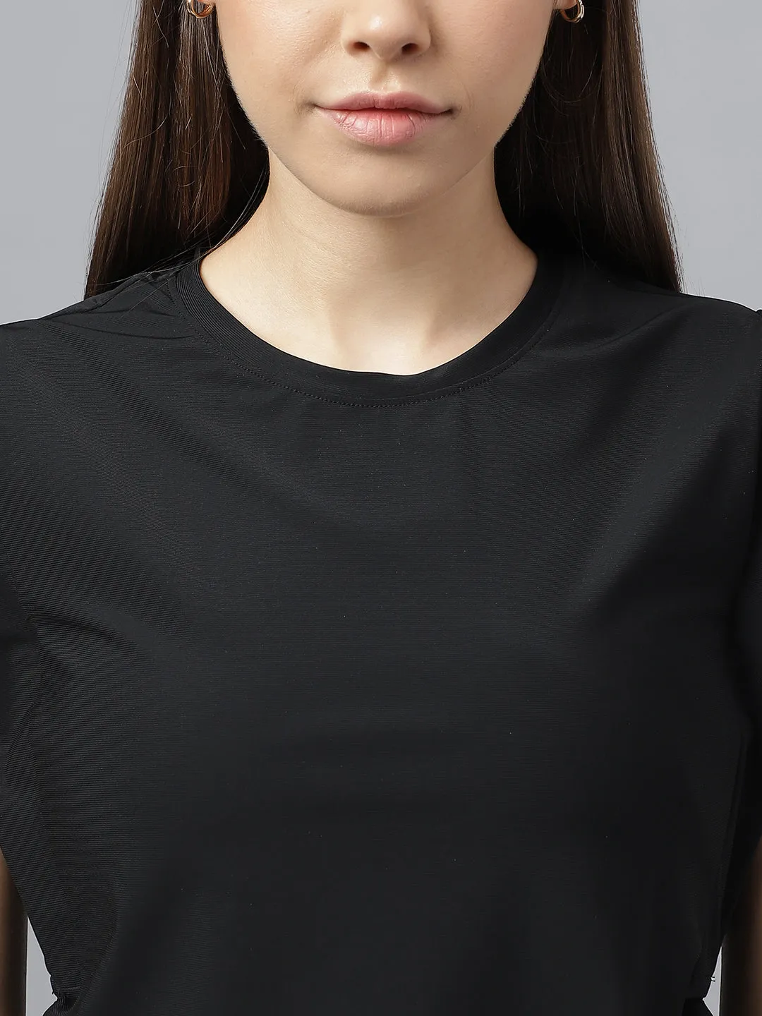 Women's side pull up crop top
