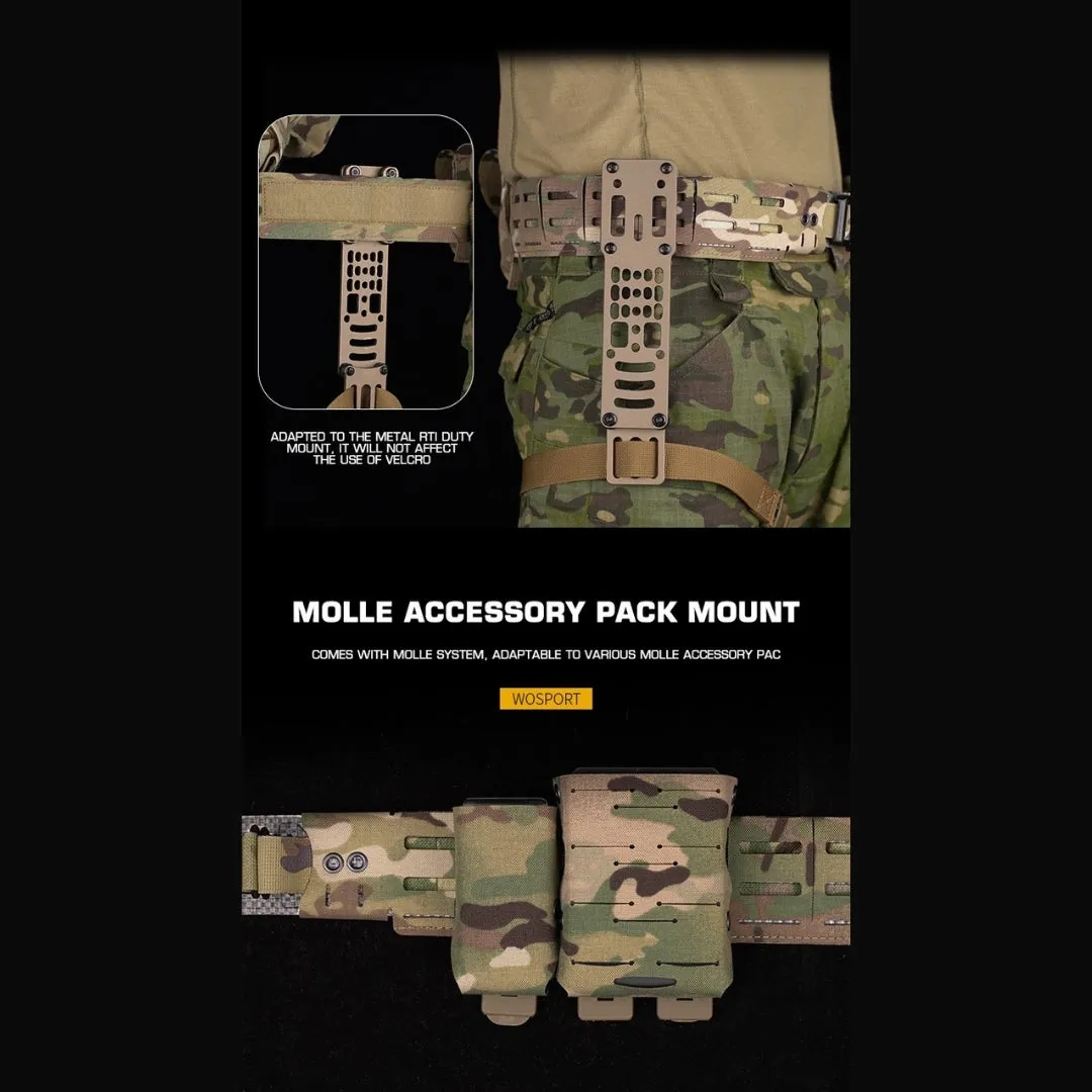 WST WRC Lightweight Combination Shooters Belt with Molle Webbing - Black